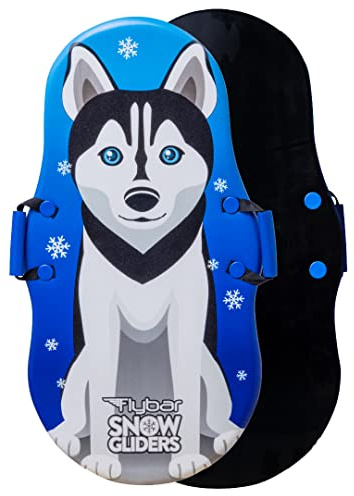 Flybar Kids 36 Husky Dog Foam Toboggan Snow Sled with Slick Bottom & PE Core Build for Boys and Girls Ages 5+, Holds Up to 110 Lbs