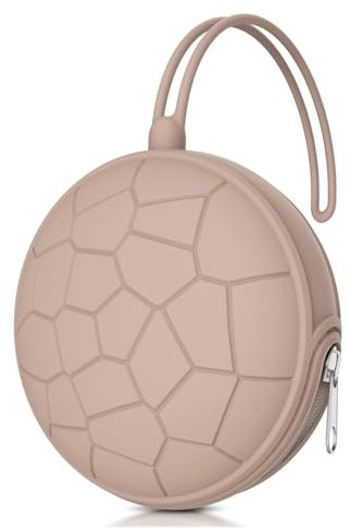 Silikon Schnullerbox Mädchen Junge mit 1 Transparent Schnullerbox,BPA-Freiem Silikon Schnullerhalter Aufbewahrung für 2 Schnuller,Wasserdicht Schnullerhalter Schnullerbox für Wickelrucksack(Erröten)