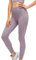 Lemedy Damen hohe Taille Tight Yoga Pants Workout sportliche Leggings (Lavendelgrau, XL)