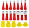 Kartuschenspitzen, Kartuschentüllen, Kartuschenspitze, Kartuschendüse, Tüllen für Silikonkartuschen, Silikondüsen-Applikator für Klebedichtmittel und Kartuschenpistole, 14 Pack