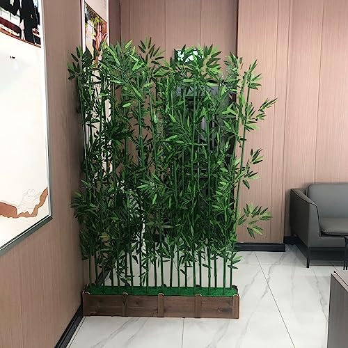 Künstlicher Bambus Kunstpflanze Künstlicher Bambusbaum des Innenbüros, Simulierte Pflanzendekorationen/Grünwand/Sichtschutzzaun, Raumteiler für Die Inneneinrichtung, Gartendekoration (Color : Base-0.