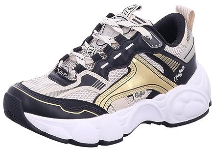 Buffalo Cld Run - Schwarz/Beige/Gold Kunstleder 39 EU