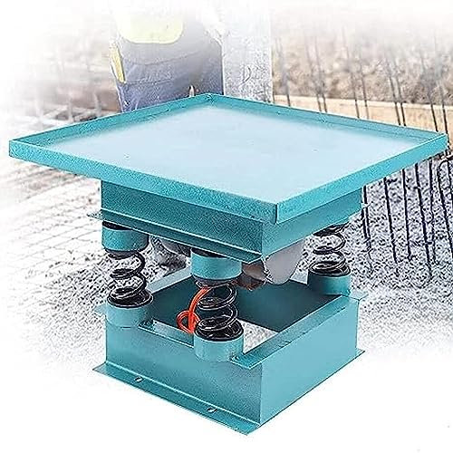 Tables vibrantes pour béton, table vibrante électrique à plaque plate pour béton 550 W, plate-forme de vibration de bloc de test de banc 2860 fois/min pour l'élimination des bulles d'air(50 x 50 cm)