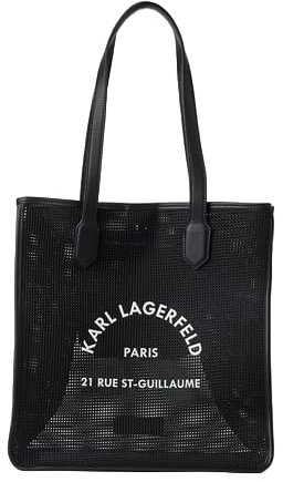 KARL LAGERFELD Rue Saint Guillaume Beach Tote Bag, Black