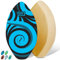 BPS New Zealand 'Koru' Skimboards mit farbigem Eva-Griffpolster und hochglänzendem Klarlack | Skimboard aus Holz mit Griffpolster für Kinder und Erwachsene (Schwarz, 101,6 cm)