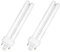 Tradineur - Pack de 2 bombillas de bajo consumo, 2 pines y 2 tubos, G24D-3, 26W equivalente a 130W, 1350 lúmenes, 6400K, luz blanca fría, eficiencia energética A+, 8000 horas - 15,5 x 2,5 cm