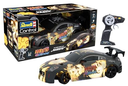 Revell RC I Naruto Itasha Drift Car I Allradantrieb und Drift-Reifen I Robuste thermogeformte Karosserie I Stilvolle LED-Bodenbeleuchtung I Zwei Reifensätze für Drift und Rennsport