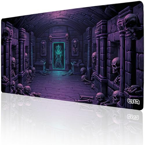 Tilt Schreibtischunterlage 100x50 cm Gaming Mauspad XXL | Rutschfester Mousepad Groß für Schreibtisch und PC Gadgets | Wasserdichter Desk Mat (Retro Crypt)