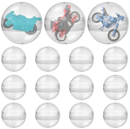 Sewroro 100Pcs Clear Empty Round Capsules, 1.26 Inch Mini Plastic Capsules Balls Containers for Vending Machine, Party Favors