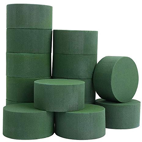 Fuhjythy Round Floral Foam Pack of 20,Wet Florist Block Flower Arrangement Supplies for Craft Project,Party Decoration