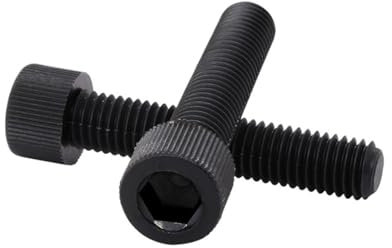 Lot de 5/10 vis à tête creuse hexagonale en nylon noir M5 M6 M8, boulon moleté à tête cylindrique(12mm,M8 5Pcs)