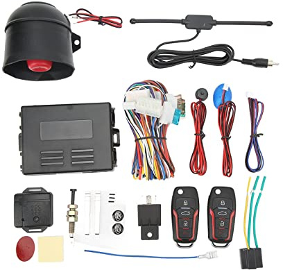 Bilknapplös inmatningssystem Anti Stöld Alarm Remote Start Stop Universal 12V Vehicle Security System med centralt låssats för bilar SUVS