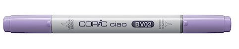COPIC Ciao Marker Typ BV - 02, Prune, vielseitiger Layoutmarker, mit einer mittelbreiten und einer Brush-Spitze