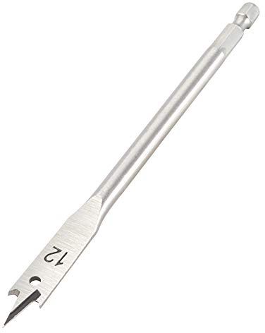 Trend 12mm Flat Bit With Centre Point And Cutting Spurs For Timber | Fast And Accurate Drilling In Timber With A Centre Point And Cutting Spurs For Clean Starts, SNAP/FB/12