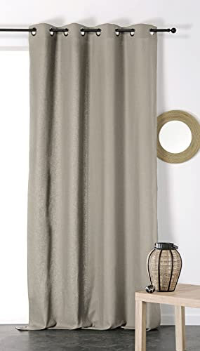 LINDER Rideau, 60Pourcentcoton 40Pourcentlin, Beige Taupe, 135x260cm