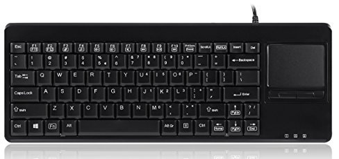 Perixx PERIBOARD-515 H Plus Tastiera con Touchpad - USB - con Filo - con 2 Porte USB Hub - US English Layout