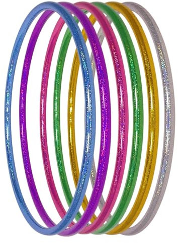 Hoopomania Kinder Hula Hoop Reifen mit Glitter Muster, Ø60cm, Rot