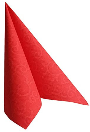 Papstar, 50 Servietten ROYAL Collection 1/4-Falz 40 cm x 40 cm rot Casali, #84879