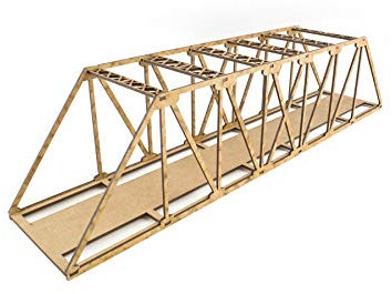 War World Scenics Einspurige Low-Detail Balkenbrücke 560mm - Spur 00/H0 MDF Modellbahn Modellbau Landschaft Gelände