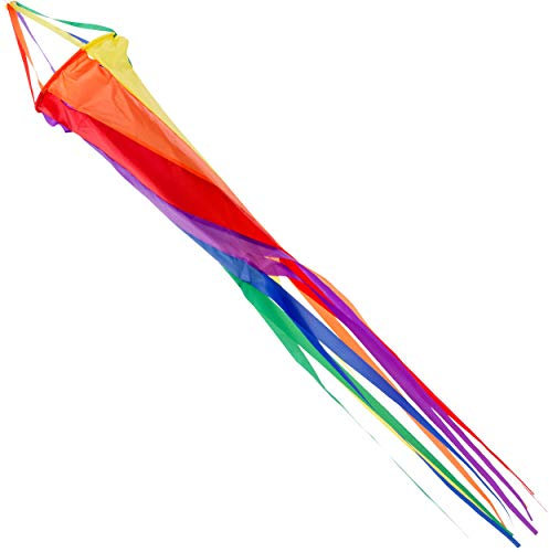 Wolkenstürmer® Windsack Länge: 230 cm – Regenbogen Windturbine - UV-beständig, robust und wetterfest – Rainbow Windspiel inkl. Aluwirbel