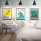 WallBuddy Reise-Poster, Set mit 3 australischen Reise-Drucken, Reisedekoration, Stranddekoration, Schwimmkunst, tolles Barriere-Riff-Poster, Goldküste, 8 x 10