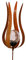 BOLTZE LED Solar Steck Leuchte Garten Pflanzen Stab Blumen-Design Edelrost Kugel crackle Lampe 1011158