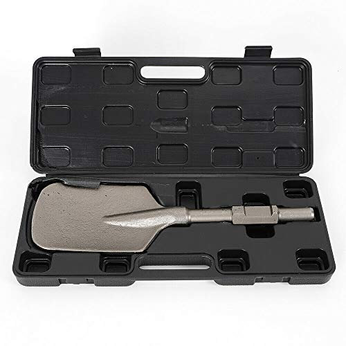 SHIOUCY Burin à bord plat en acier chromé pour marteau 65/95 30 mm x 440 mm x 135 mm