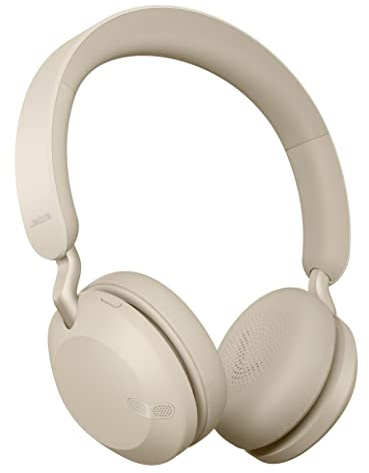 Jabra Elite 45h Kabellose On-Ear Kopfhörer – 50 Stunden Akkulaufzeit, faltbares, kompaktes Design – Duale Mikrofon-Anruftechnologie – Gold Beige