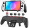 Switch Grip mit verstellbarem Ständer, Switch Konsole Griffe für Nintendo Switch/Switch OLED, Switch OLED Grip Case mit 4 Switch Thumb Grip und Steckplätze für 5 Nintendo Switch Spiele