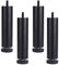 4 Pièces Pieds de Meubles Reglables Pieds de Meubles en Alliage d'aluminium Meubles Jambes Ronde Métal Pattes de Meuble Table Canapé Lit,Noir(18cm)