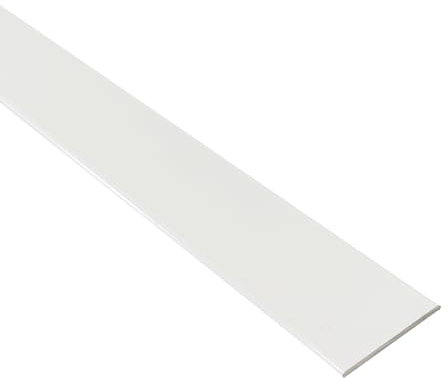 HOMEWELL Méplat en Aluminium 24mm x 1.45mm x 1000mm Laqué Blanc | Profilé Plat Robuste et Polyvalent pour Bricolage, Décoration et Aménagement Intérieur