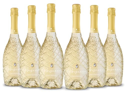 Liquid Diamond Prosecco DOC 75cl | Award Winning Premium Italian Sparkling White Prosecco from Veneto | 11% ABV | Vegan Friendly | 6 x 75cl Bottles