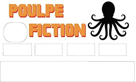 Sticker CB Parodie Pulp Fiction zum Personalisieren Ihrer blauen Karte nach Lust des Moments.