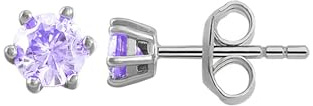 Xenox Damen 925 Sterling Silber Ohrstecker mit Zirkonia in silberfarben - KRAPPE - XS6015