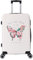 TROLLEY ADC - Valise Moyenne Soute 65x41x26 cm - Rigide, Légère 3 Kg - 65 litres - 4 Doubles Roues Silencieuses - Maniable, Pratique et Étanche - Collection Butterfly - Blanc