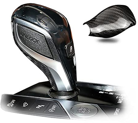 ontto Schaltknauf Abdeckung Aufkleber Passt für BMW 3er G20 8er G14 G15 X5 G07 Z4 G29 Schaltknauf Verkleidung Kohlefaser Schaltknauf Schutzhülle Gear Shift Knob Cover Auto Zubehör Schwarz