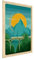 ALLboards Mountainous Landscape with Train, 60x40cm, Framed in Natural Wood