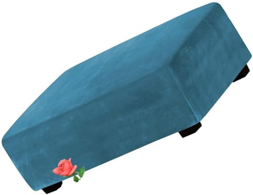 MeRcri Hockerbezug rechteckig Samt Jacquard Husse Überzug Bezug für Ottomane Fußbank Stretch bezug hocker Bezug für Ottomane (Color : #f, Size : 80x60-70cm)