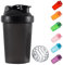 KANGSIT Protein Shaker Bottle 400ml with Stainless Steel Mixing Ball, BPA- and DEHP- free, Leakproof Flip On Lid, Odourless, Temperature Safe, Dishwasher Safe