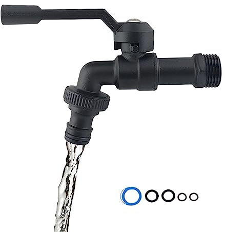 Oldmoom Robinet d'extérieur en cuivre - Outils de Jardin Robinet d'extérieur 1/2 po en Laiton Noir antigel | Séparateur de Tuyau d'arrosage séparateur de Robinet Robuste