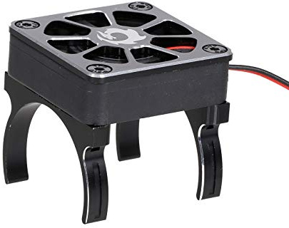 HUIOP RC Motor Heatsink Cooling Fan with 2 Clips and Adapter Cable for 540 550 Series Brushed Motor Compatible with RC Car Hsp trax4-4 Axial Scx10