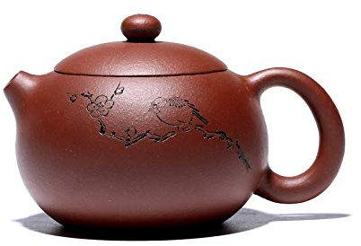 Teteras 200 ml chino Yixing Xishi Zisha arcilla ollas infusor para flores de té sueltas pintura mini pajarito en forma