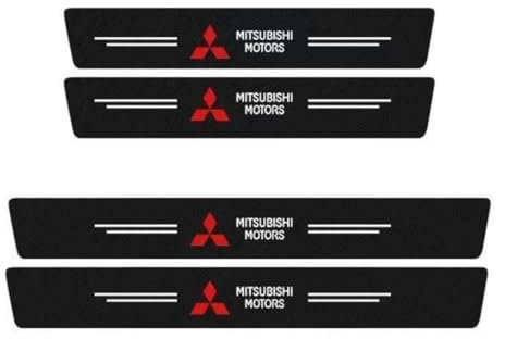 WACDXST 4 Stück Auto Einstiegsleisten Schutzfolie, für Mitsubishi Colt Turbo/Hybrid 2023 2024 Lackschutz Kohlefaser Aufkleber Kantenschutz Styling Tuning Zubehör