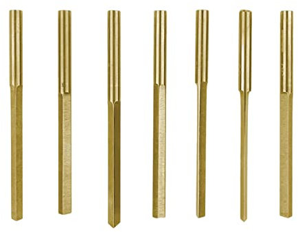 7 x dreieckige Graver-Spatel aus Wolframstahl, für Schmuck und Gravur