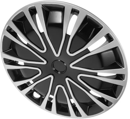 TINEASUR Tapacubos Decorativo Cubierta De Cubo De Rueda para Coche Material Resistente Acabado Negro Brillante para Automóviles