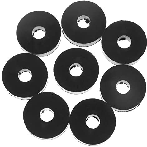 CIYODO 8St Gummi-Trenn kissen gummimatte gummiring Anti-Vibrations-Waschmatte rutschfeste Waschmaschinenunterlage vibrationsdämpfende Gummitüllen Unterlegscheibe aus schwarzem Gummi Black