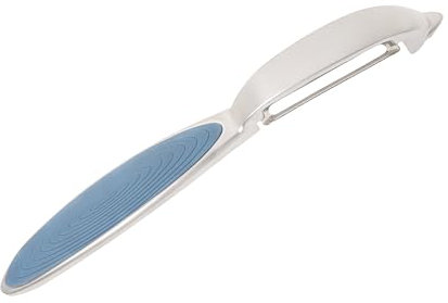 Wiltshire Colour Rush Swivel Peeler, Chrome Plated, Anti-Slip Comfortable Soft Grip Handle, Sharp Stainless Steel Blade, Potato Peeler, Fruit, Carrot, Apple, Heavy Duty & Durable, Blue, 16.5x2.2x1.8cm