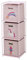 Well Home Scaffale cassettiera a 3 ripiani in metallo colore rosa H.102cm