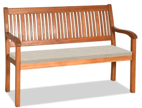 Orumrud 3CM Dicke Bankauflage Bankkissen mit Abnehmbarem Bezug,120x35x3cm rutschfeste Sitzkissen Sitzauflage Bank Sitzpolster Bankpolster Waschbare Stuhlkissen Gartenbank,Beige