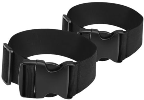 DINHEAROM 1 Satz Gurte Für Golfwagen Einstellbar Golf-Trolley-Gurte Beutel Taschen Rucksackreisen Gürtel Gepäckband Gepäckgurt Verstellbare Schnallenriemen Reisezubehör Nylon Black 2 Stücke